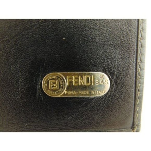 FENDI wallet pecan beige PVC ?~ leather Authentic Used - Picture 10 of 10